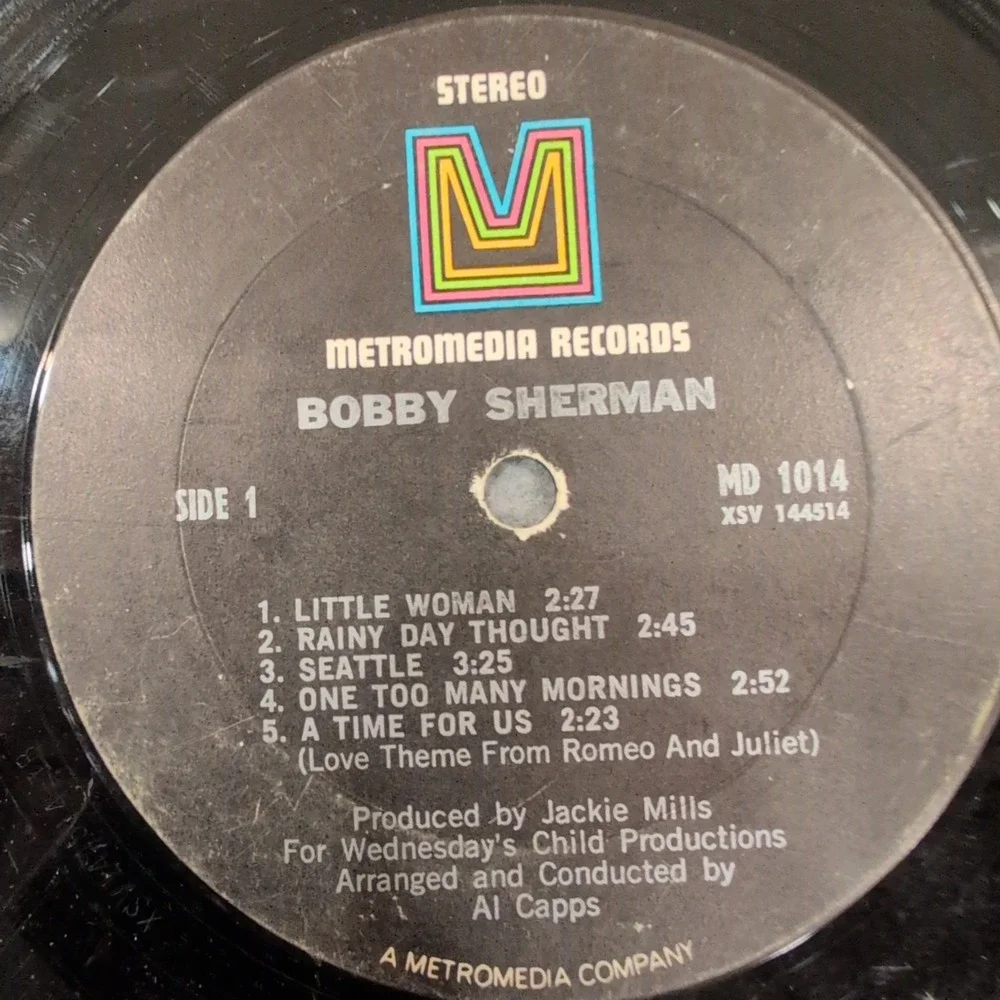 Bobby Sherman Self Titled Vinyl LP Metromedia MD 1014 Little Woman 1969 Stereo - Picture 1 of 4